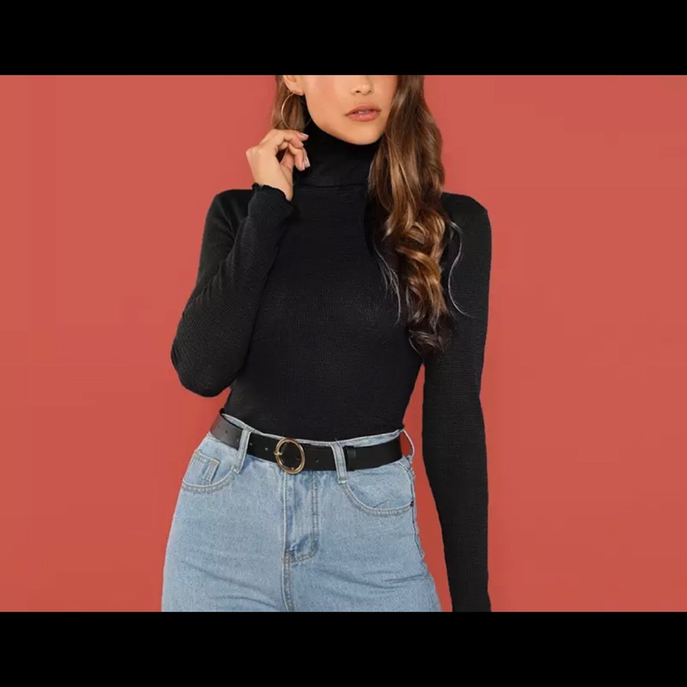 Black turtleneck long sleeve